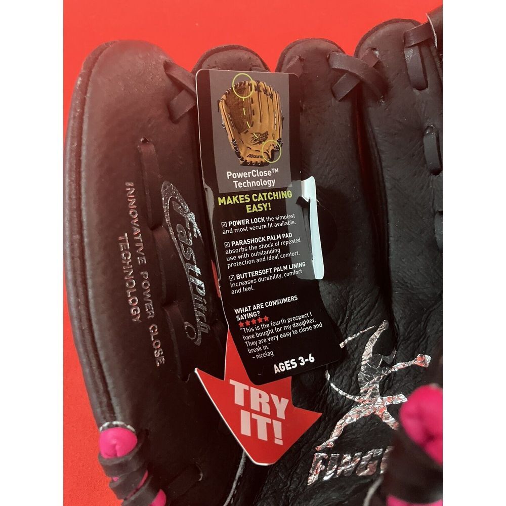 Mizuno Kids Finch Softball Glove‎ / 10" / Left Handed Thrower / LHT / GPP 1005F2 - Picture 6 of 13
